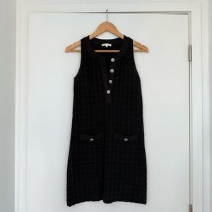 Maje Black Grid Pattern Mini Dress - Never Worn!
